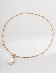 Vintage Gold Pearl Chain Necklaces Gembea - Gembea Jewelry