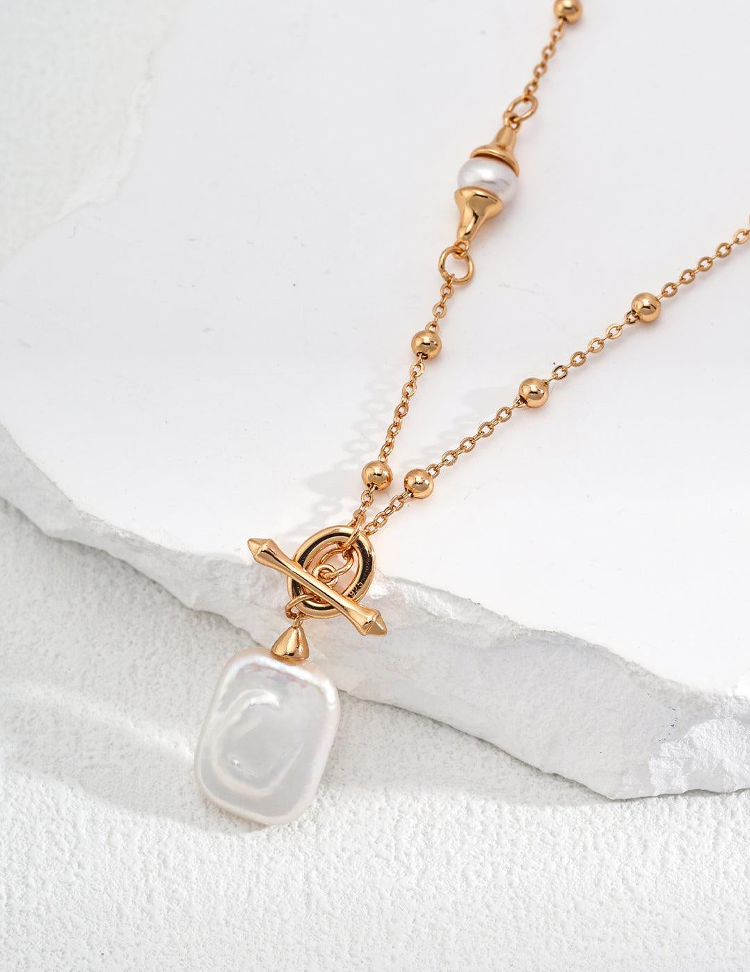 Vintage Gold Pearl Chain Necklaces Gembea - Gembea Jewelry