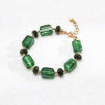 Vintage Green Resin Stone Bracelet - Gembea Jewelry