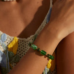 Vintage Green Resin Stone Bracelet - Gembea Jewelry
