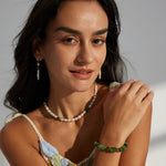 Vintage Green Resin Stone Bracelet - Gembea Jewelry