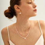 Vintage Heart Baroque Pearl Drop Earrings gembea jewelry