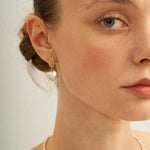 Vintage Heart Baroque Pearl Drop Earrings gembea jewelry1