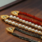 Vintage Heart Pendant Freshwater Pearl Beaded Necklace gembea jewelry