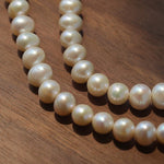 Vintage Heart Pendant Freshwater Pearl Beaded Necklace gembea jewelry