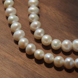 Vintage Heart Pendant Freshwater Pearl Beaded Necklace gembea jewelry
