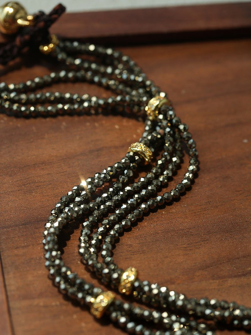 Vintage Heart Pendant Gold Ore Stone Necklace gembea jewelry