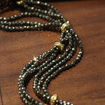 Vintage Heart Pendant Gold Ore Stone Necklace gembea jewelry