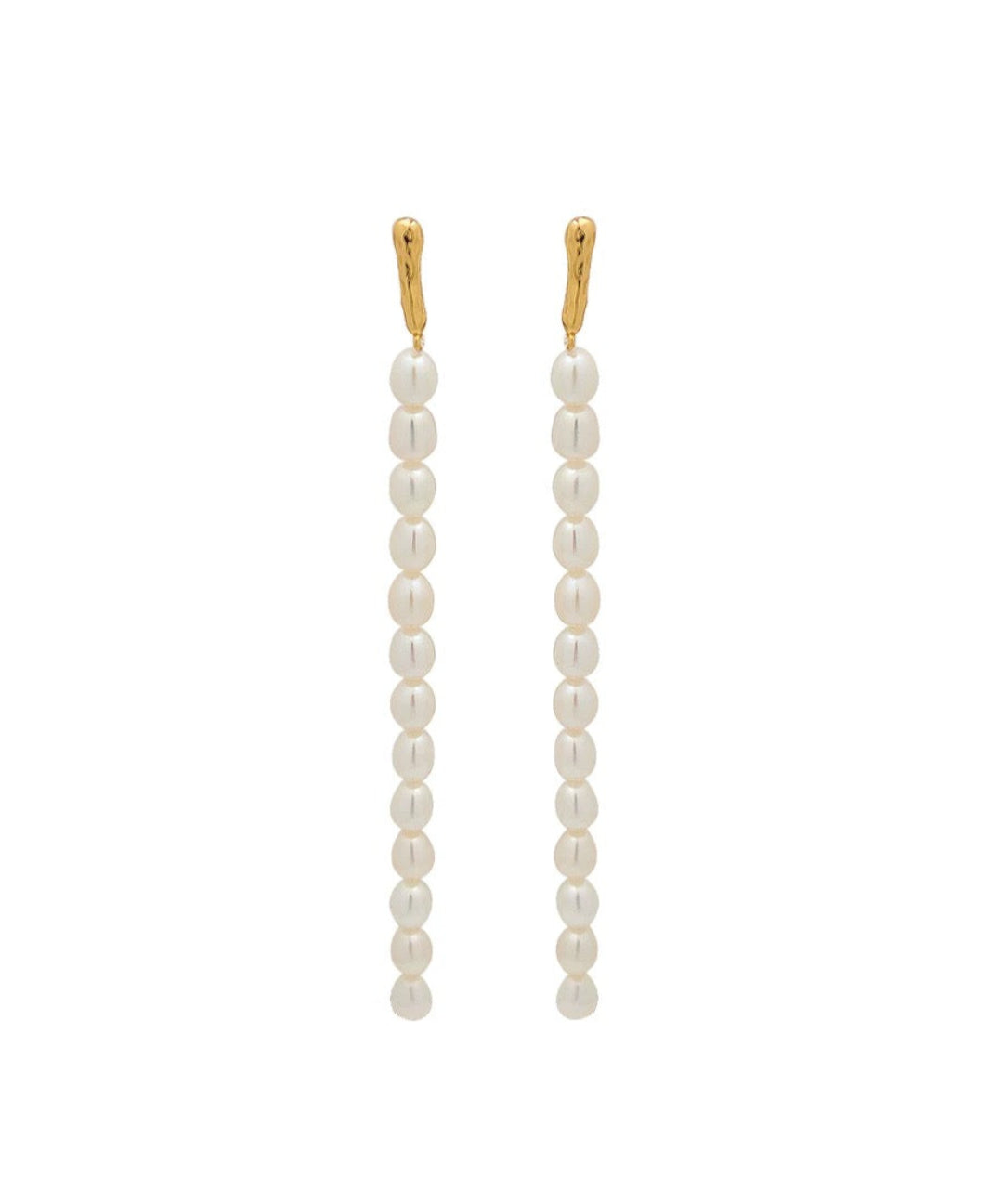 Vintage Long Pearl Beaded Drop Earrings GEMBEA JEWELRY