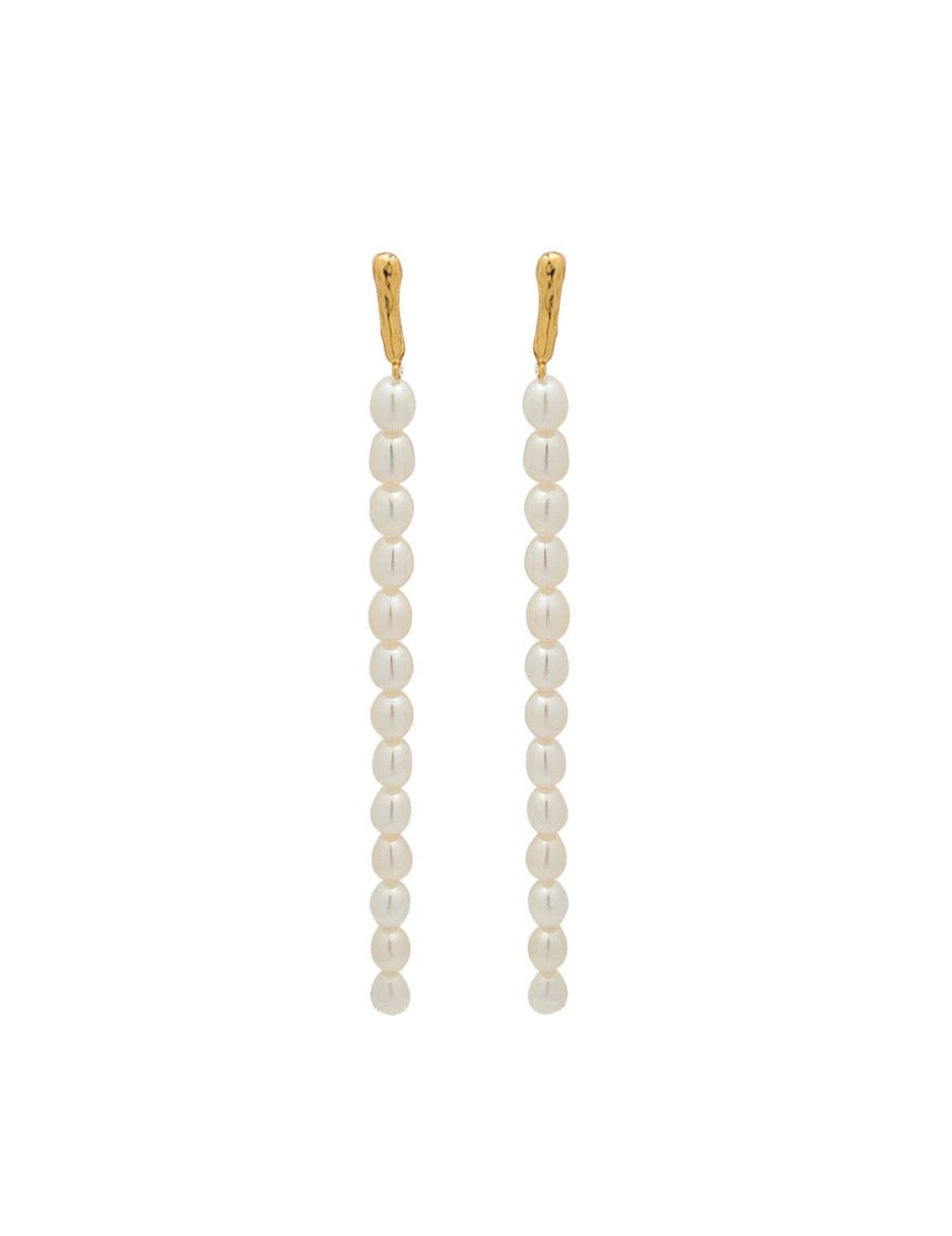 Vintage Long Pearl Beaded Drop Earrings GEMBEA JEWELRY