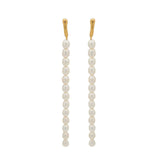 Vintage Long Pearl Beaded Drop Earrings GEMBEA JEWELRY