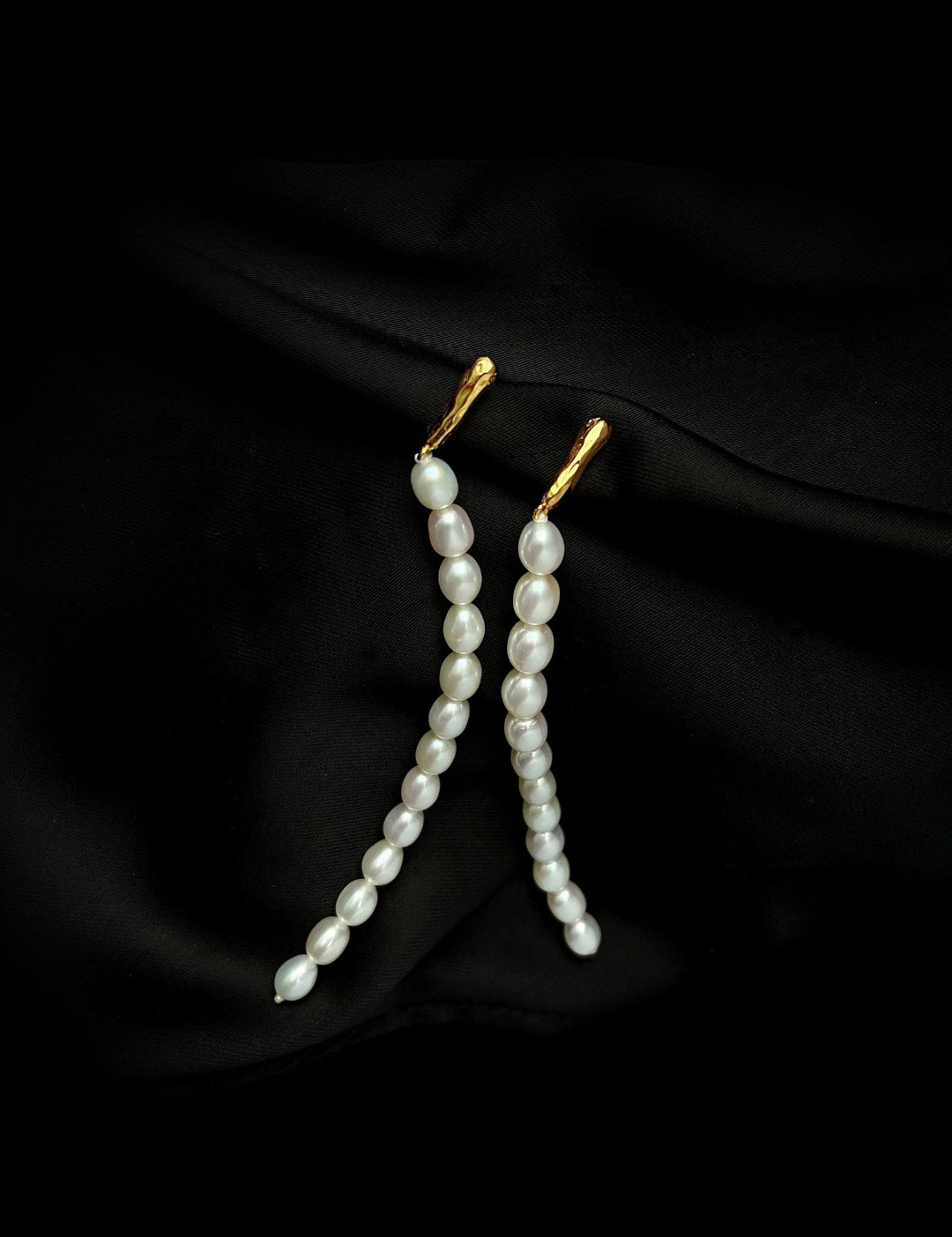 Vintage Long Pearl Beaded Drop Earrings GEMBEA JEWELRY