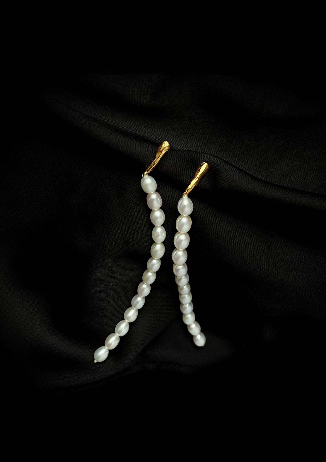 Vintage Long Pearl Beaded Drop Earrings GEMBEA JEWELRY