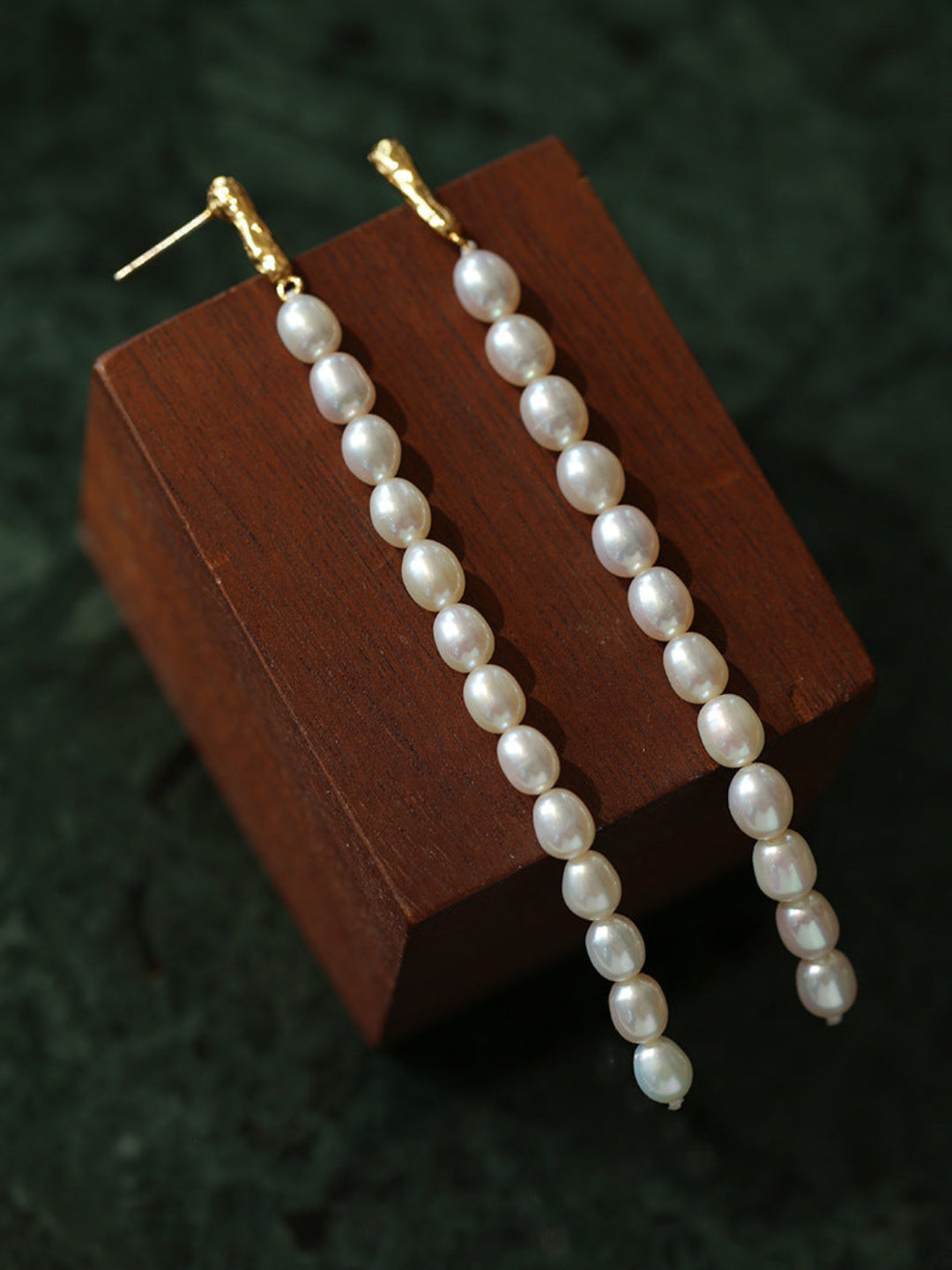 Vintage Long Pearl Beaded Drop Earrings GEMBEA JEWELRY