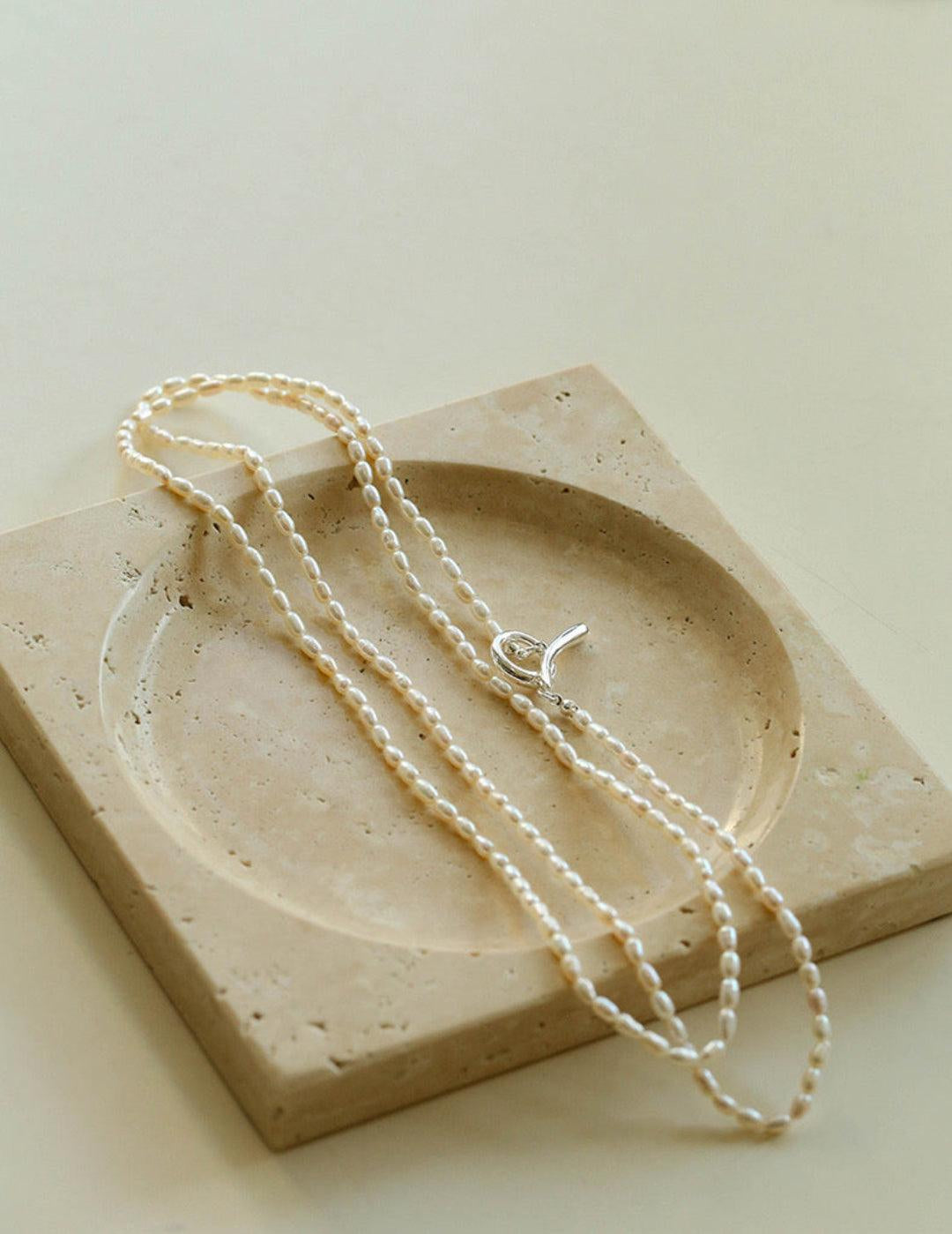Vintage Natural Long Pearl Necklace Multi-ayer Sweater Chain - Gembea Jewelry