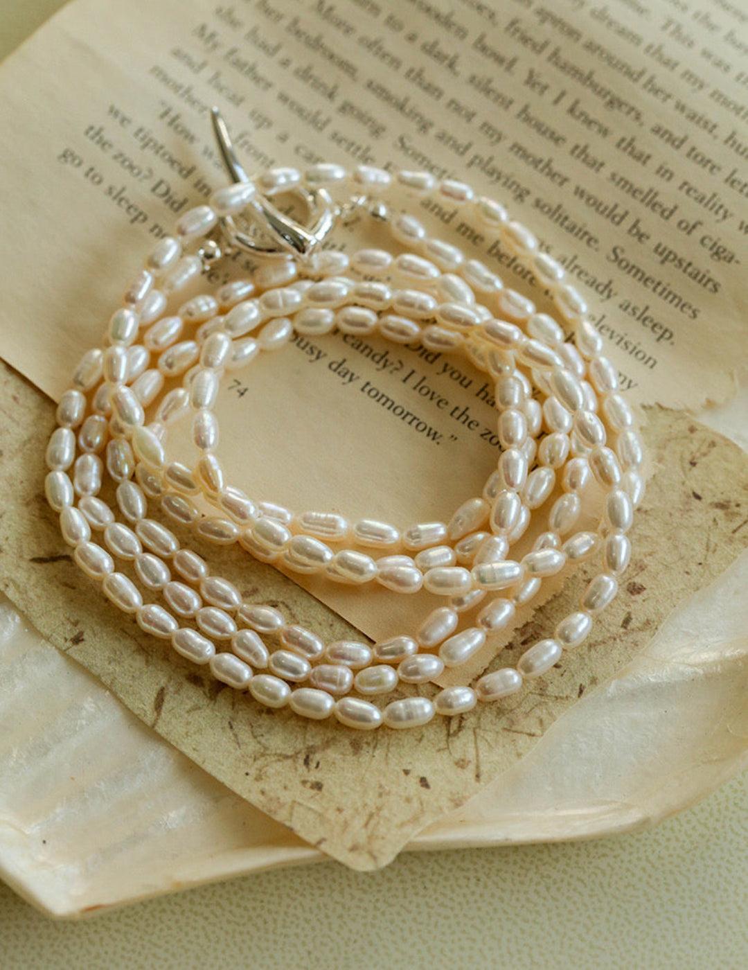 Vintage Natural Long Pearl Necklace Multi-ayer Sweater Chain - Gembea Jewelry