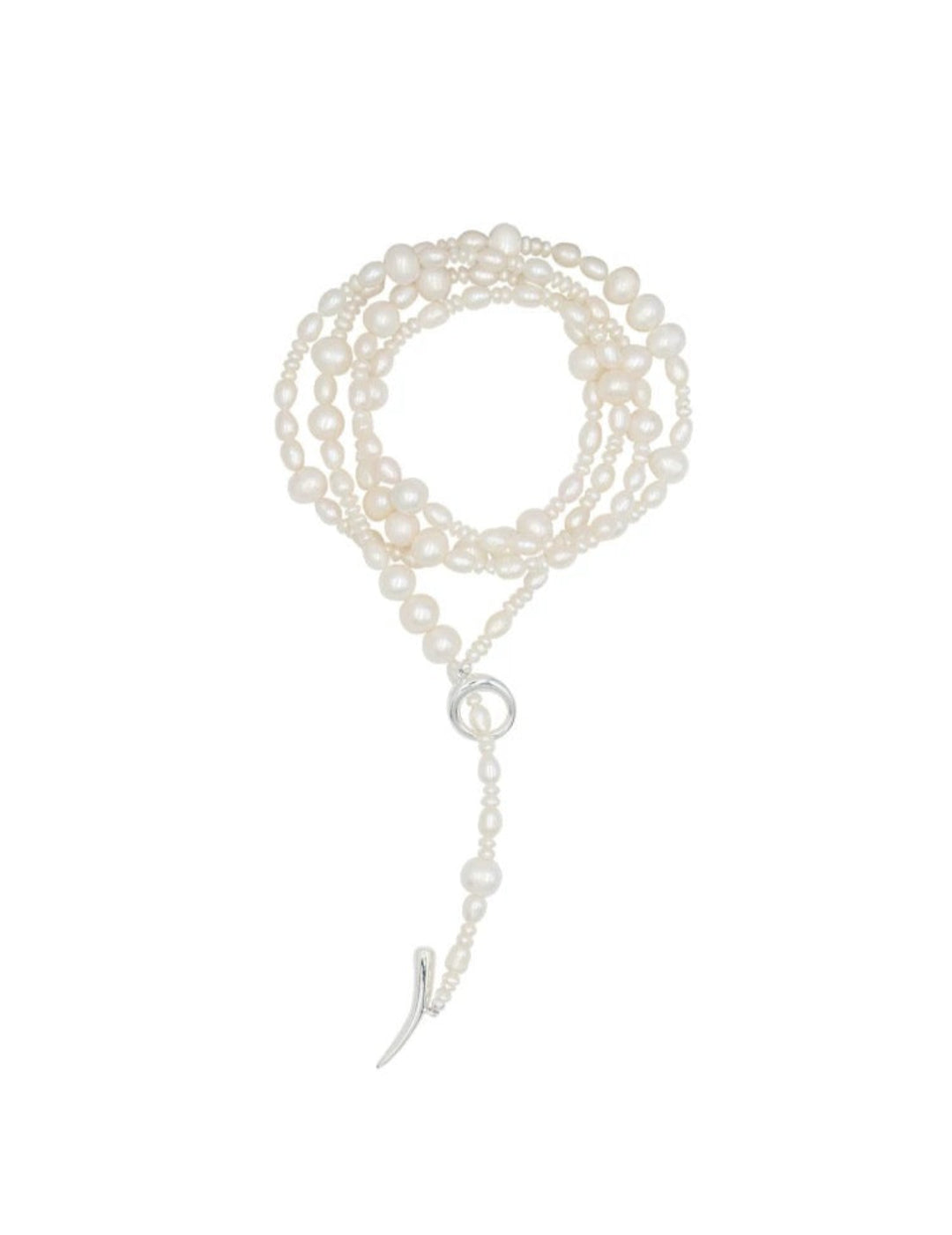 Vintage Multi-layered Long Beaded Pearl Necklace gembea jewelry