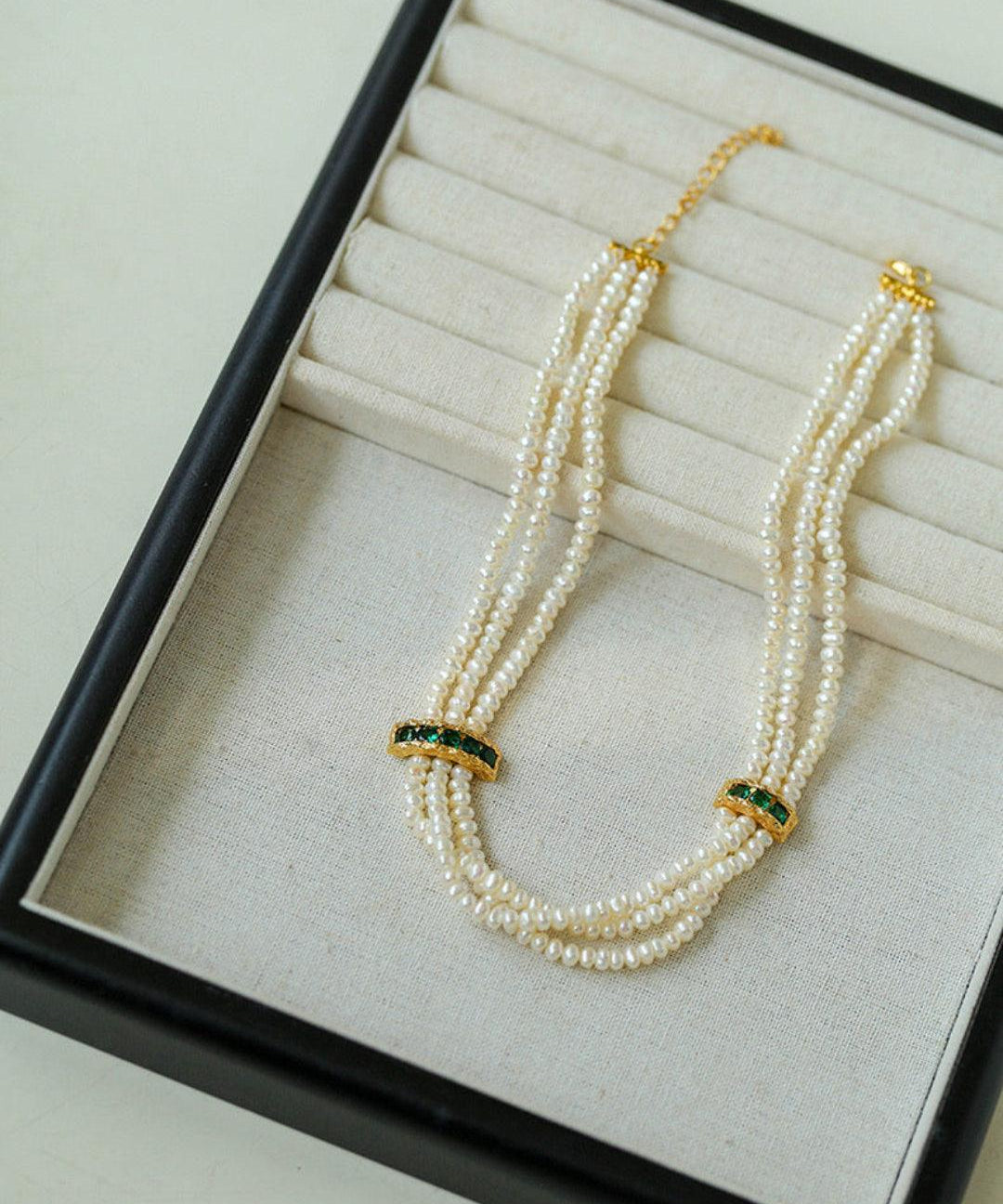 Vintage Multi-layered Natural Pearl Necklace - Gembea Jewelry