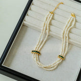Vintage Multi-layered Natural Pearl Necklace - Gembea Jewelry