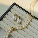Vintage Natural Pearl Baroque Earrings - Gembea Jewelry