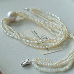 Vintage Multi-layered Pearl Shell Necklace gembea jewelry-