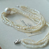 Vintage Multi-layered Pearl Shell Necklace gembea jewelry-