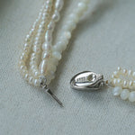 Vintage Multi-layered Pearl Shell Necklace gembea jewelry-
