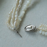 Vintage Multi-layered Pearl Shell Necklace gembea jewelry-