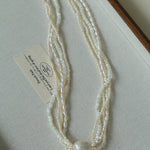 Vintage Multi-layered Pearl Shell Necklace gembea jewelry-