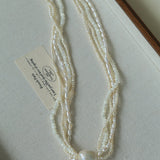 Vintage Multi-layered Pearl Shell Necklace gembea jewelry-