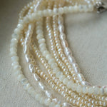 Vintage Multi-layered Pearl Shell Necklace gembea jewelry-