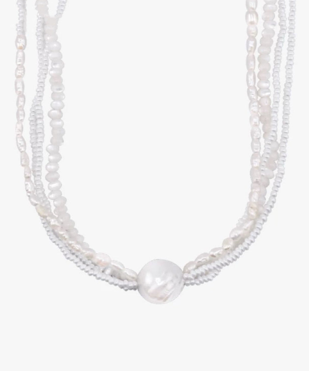 Vintage Multi-layered Pearl Shell Necklace gembea jewelry