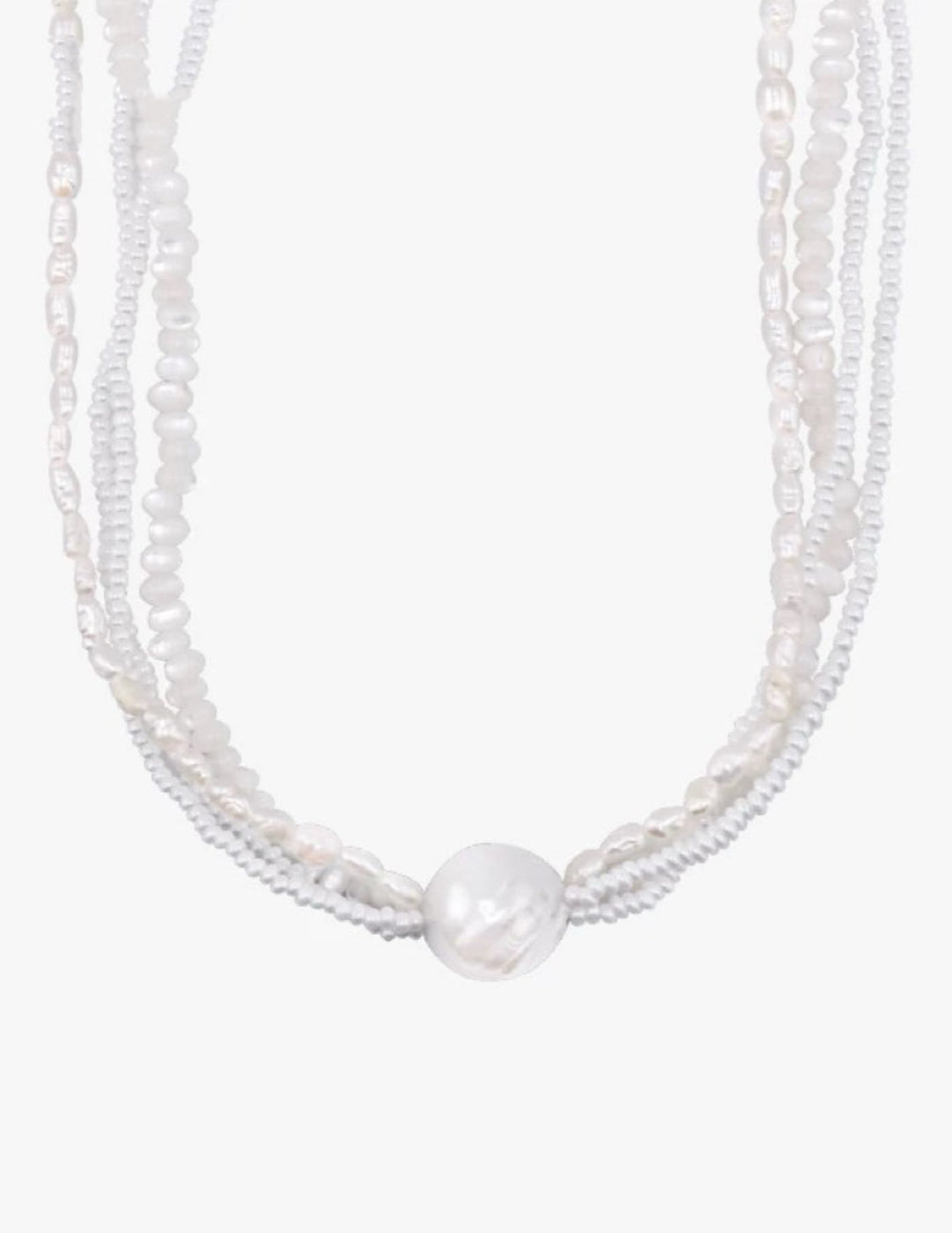 Vintage Multi-layered Pearl Shell Necklace gembea jewelry