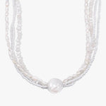 Vintage Multi-layered Pearl Shell Necklace gembea jewelry