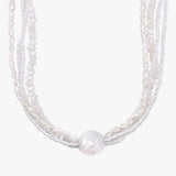 Vintage Multi-layered Pearl Shell Necklace gembea jewelry
