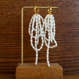 Vintage French Natural Pearl Baroque Earrings - Gembea Jewelry