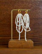 Boucles d'oreilles baroques perlées naturelles françaises vintage