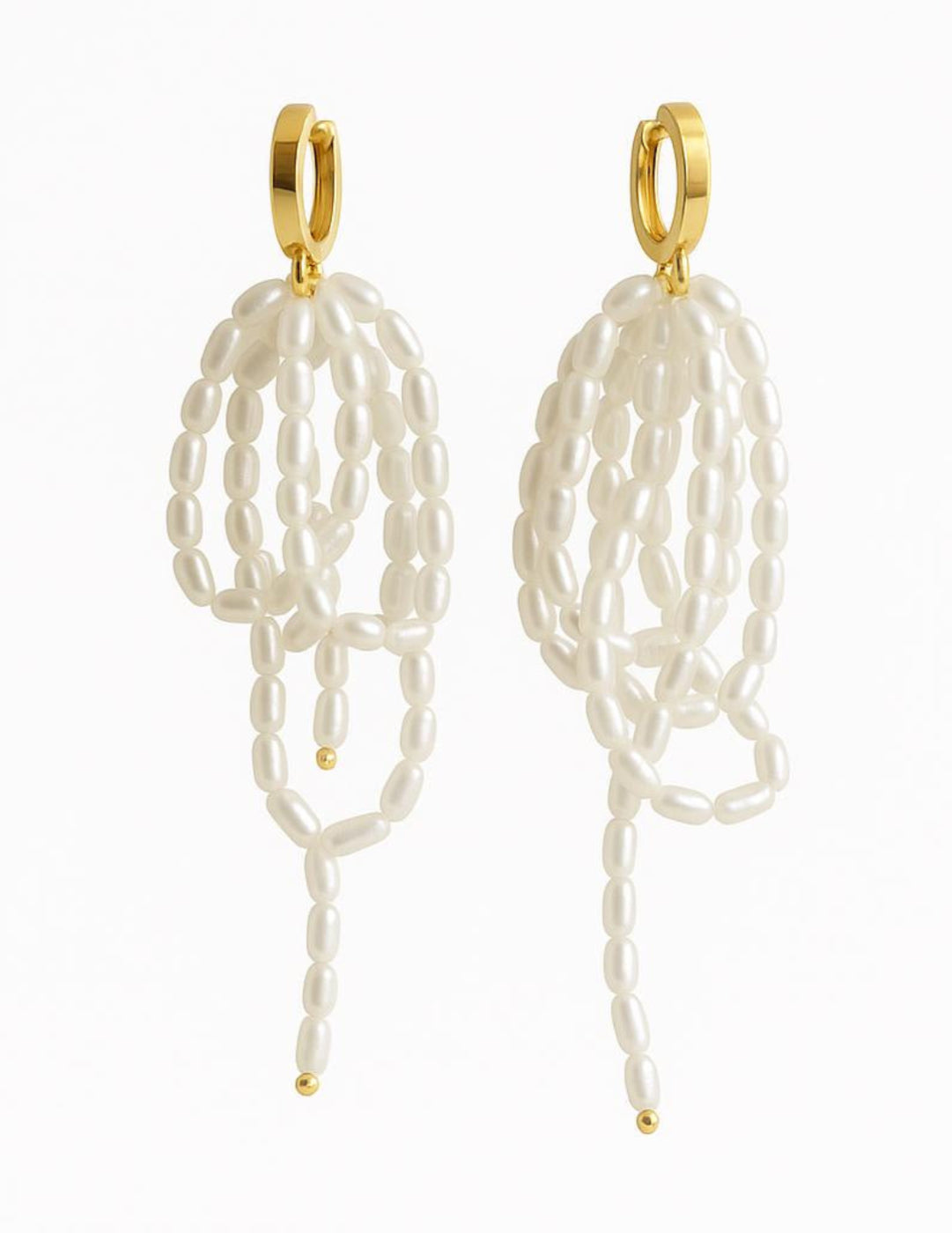 Vintage Natural Baroque Pearl Drop Earrings gembea jewelry