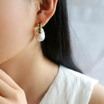 Vintage Natural Baroque Pearl Earrings gembea jewelry