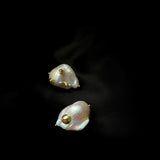 Vintage Natural Baroque Pearl Stud Earrings