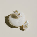 Vintage Natural Baroque Pearl Stud Earrings gembea jewelry