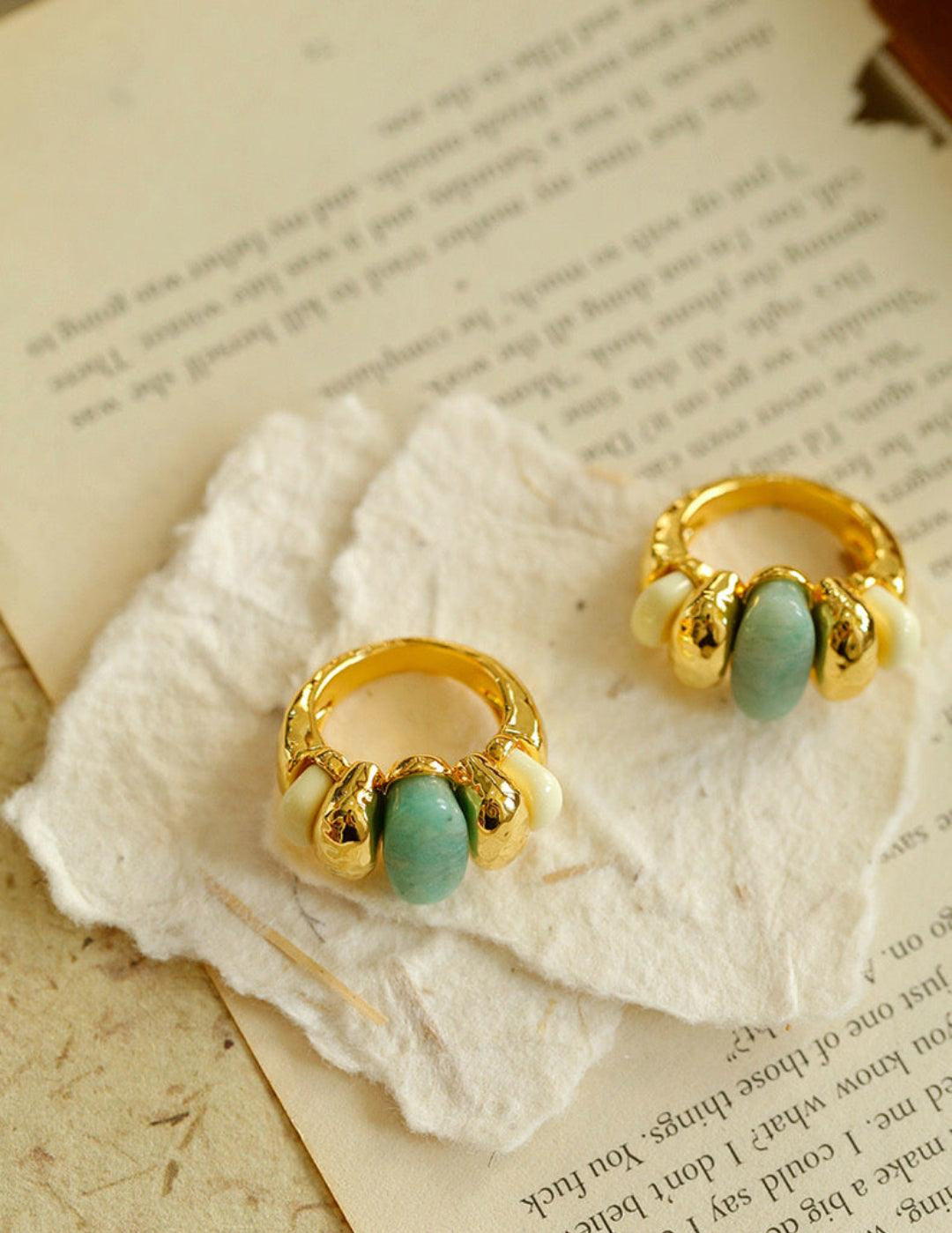 Vintage Natural Stone Ring - Gembea Jewelry