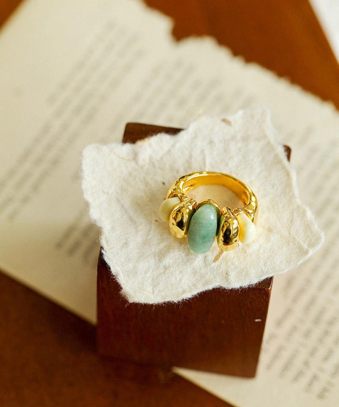 Vintage Natural Stone Ring - Gembea Jewelry