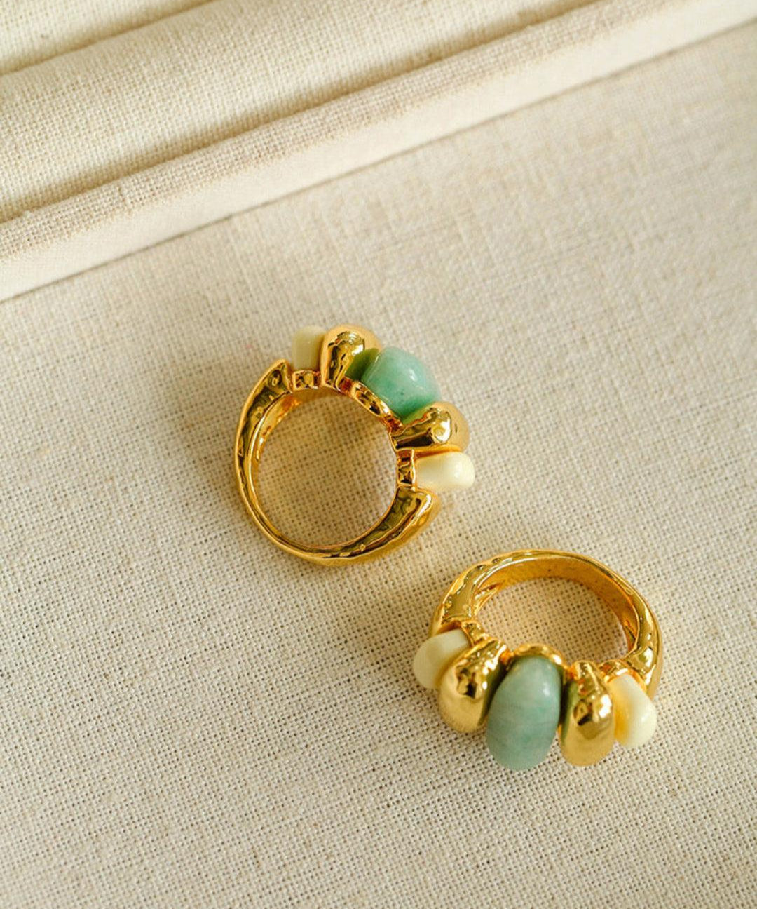 Vintage Natural Stone Ring - Gembea Jewelry