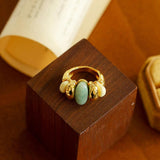 Vintage Natural Stone Ring - Gembea Jewelry