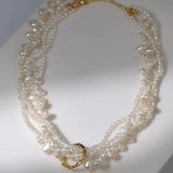Vintage Natural Pearl Multilayer Necklace - Gembea Jewelry