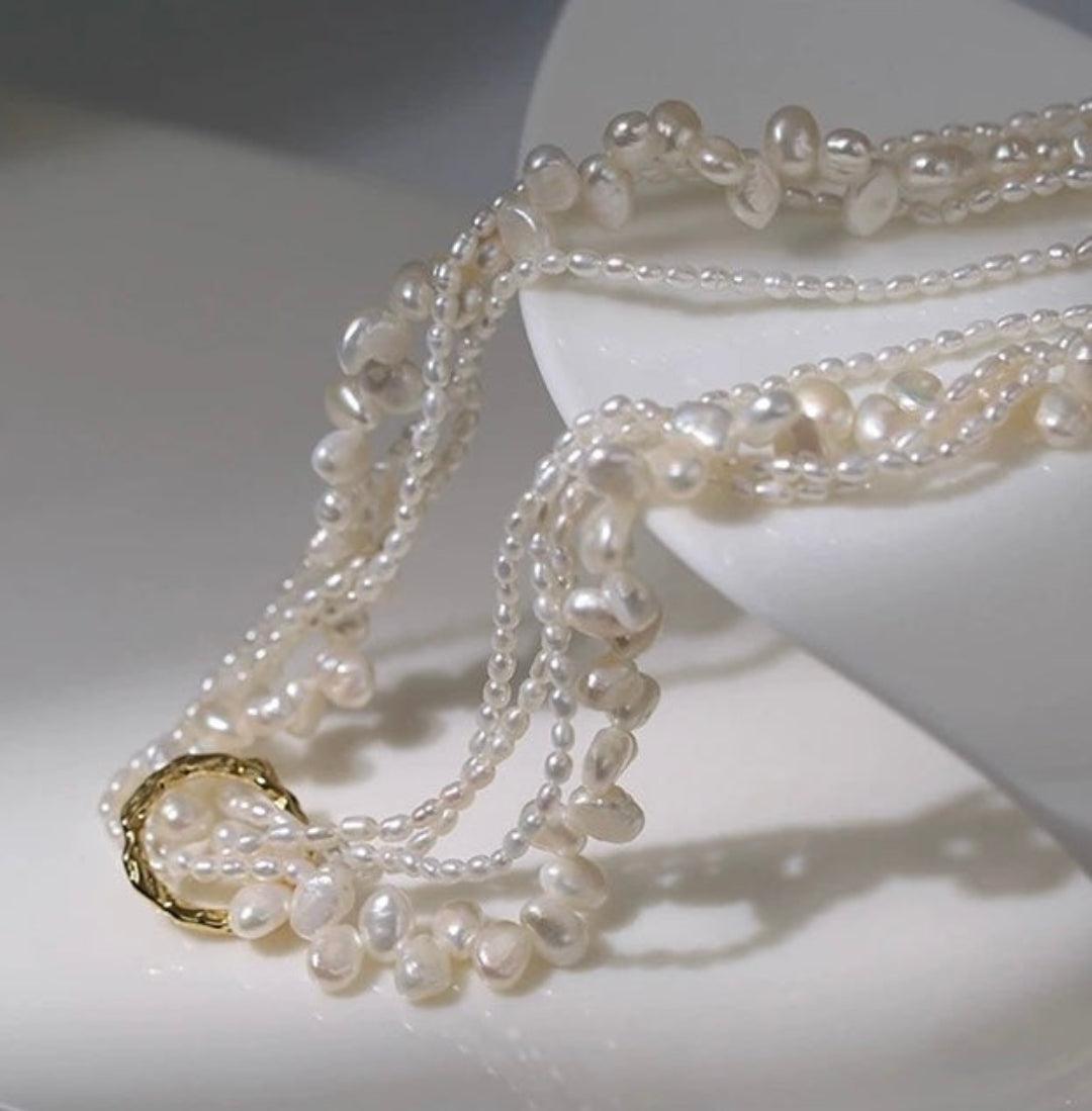 Vintage Natural Pearl Multilayer Necklace - Gembea Jewelry
