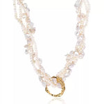 Vintage Natural Pearl Multilayer Necklace gembea jewelry