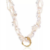Vintage Natural Pearl Multilayer Necklace gembea jewelry