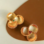 Vintage Palace Three-petal Flower Brooch gembea jewelry